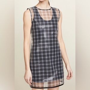 Helmut Lang Sheer Plaid Mini Dress Size 4